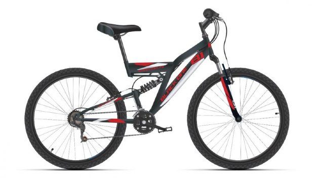 «Велосипед Black One Phantom FS 27 черный/красный/белый 20"» – №1
